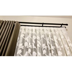 Binario per tende nero Minimal a soffitto e parete doppio o singolo