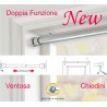 Astine a molla per tende a vetro estensibili, bastoncini a pressione per finestre, colori Bianco Oro Argento