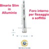 Binario per Tende a Soffitto in Alluminio con Scorrevoli - Scorrimento Manuale