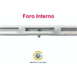 Binario per Tende a Soffitto in Alluminio con Scorrevoli - Scorrimento Manuale