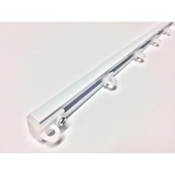 Binario per Tende a Soffitto in Alluminio con Scorrevoli - Scorrimento Manuale