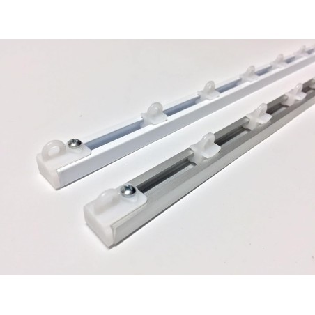 Binario per Tende a Soffitto in Alluminio con Scorrevoli - Scorrimento Manuale