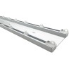 Binario per tende doppio a soffitto in alluminio bianco con 2 canali (largh. 75 mm)