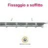 Binario per Tende Doppio a Soffitto in Alluminio Bianco con 2 Canali