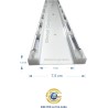 Binario per Tende Doppio a Soffitto in Alluminio Bianco con 2 Canali