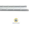 Binario per tende doppio a soffitto in alluminio bianco con 2 canali (largh. 75 mm)