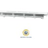 Binario per Tende Doppio a Soffitto in Alluminio Bianco con 2 Canali