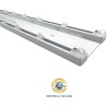 Binario per Tende Doppio a Soffitto in Alluminio Bianco con 2 Canali