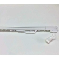 Binario americano estensibile bianco con corda - bastone per tende a soffitto o parete