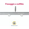 Binario per tende a soffitto in alluminio bianco, nero, argento – con scorrevoli Binario per tende a soffitto in alluminio bianco, nero, argento – con scorrevoli