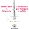 Binario per tende a soffitto in alluminio bianco, nero, argento – con scorrevoli Binario per tende a soffitto in alluminio bianco, nero, argento – con scorrevoli