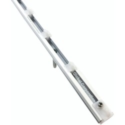 Binario per tende a soffitto in alluminio bianco, nero, argento – con scorrevoli