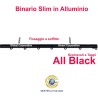 Binario per tende a soffitto in alluminio bianco, nero, argento – con scorrevoli Binario per tende a soffitto in alluminio bianco, nero, argento – con scorrevoli
