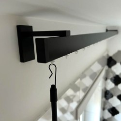 Binario per tende Minimal nero a soffitto o parete