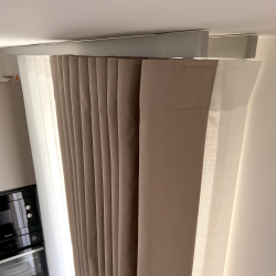 Doppio binario per tende nero Minimal a soffitto o parete - Made in Italy