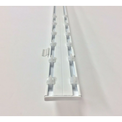 Binario doppio per tende a soffitto bianco 2 canali in alluminio | Global Corporation