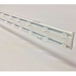 Binario doppio per tende a soffitto bianco 2 canali in alluminio | Global Corporation