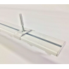 Binario doppio per tende a soffitto bianco 2 canali in alluminio | Global Corporation