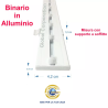 Binario singolo per tende a soffitto bianco in alluminio L42mm | Global Corporation