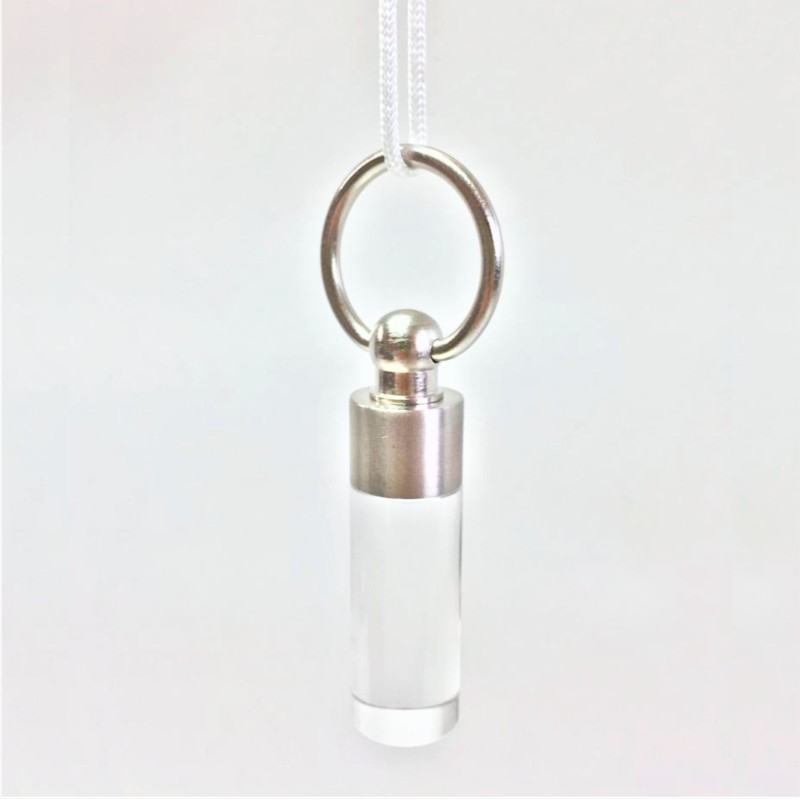 Tendicorda cilindro in acciaio e plexiglass trasparente 11cm Ø20mm Tendicorda cilindro in acciaio e plexiglass trasparente 11cm Ø20mm