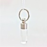 Tendicorda cilindro in acciaio e plexiglass trasparente 11cm Ø20mm