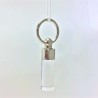 Tendicorda cilindro in acciaio e plexiglass trasparente 11cm Ø20mm
