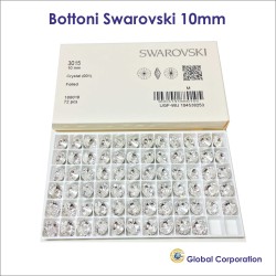 Bottoni cristalli Swarovski Ø10 - scatola da 72 pz