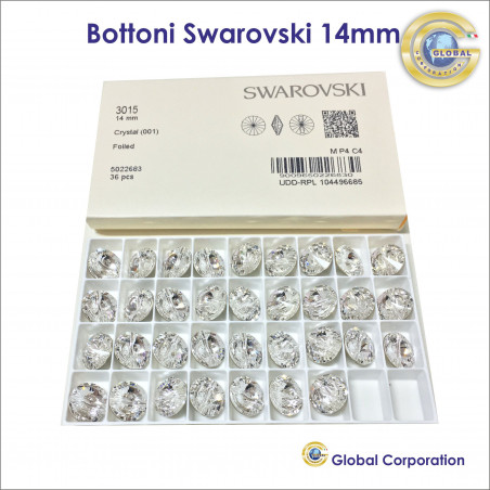 Bottoni Swarovski Ø 14