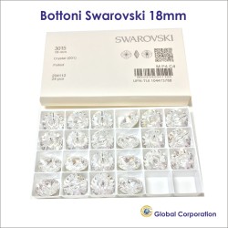 Bottoni cristalli Swarovski Ø18 - scatola da 24 pz