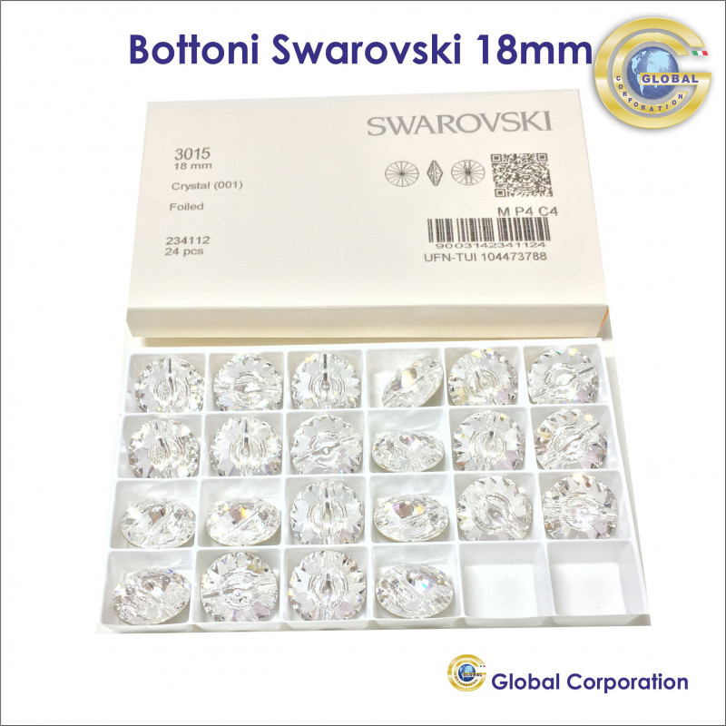 Bottoni Swarovski Ø 18