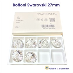 Bottoni cristalli Swarovski Ø27 - scatola da 8 pz