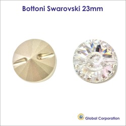 Bottoni cristalli Swarovski Ø23 - scatola da 8 pz