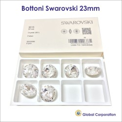 Bottoni cristalli Swarovski Ø23 - scatola da 8 pz