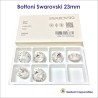 Bottoni cristalli Swarovski Ø23 - scatola da 8 pz