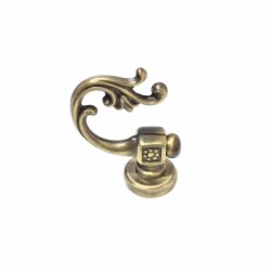 Gancio per tende Foglia in ottone 7cm