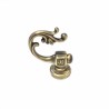 Gancio per tende Foglia in ottone 7cm