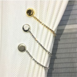 Calamita per tende con cristalli Swarovski (in ottone e acciaio, diverse finiture)