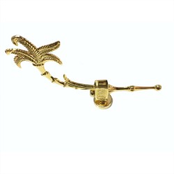 Gancio per tende Palma in ottone e finitura oro lucido