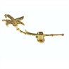 Gancio per tende Palma in ottone e finitura oro lucido