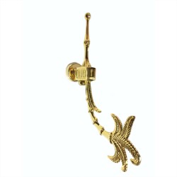 Gancio per tende Palma in ottone e finitura oro lucido