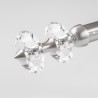 Bastone Capri in acciaio con incisioni e terminale Swarovski