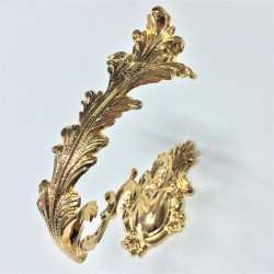 Fermatenda Foglia Heritage in ottone