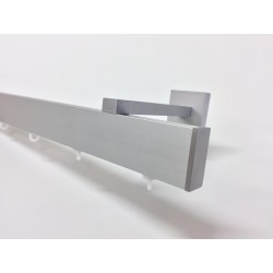 Binario per tende Minimal alluminio, sistema onda-wave, a parete o soffitto