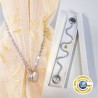 Calamita per tende con cristalli Swarovski (in ottone e acciaio, diverse finiture)