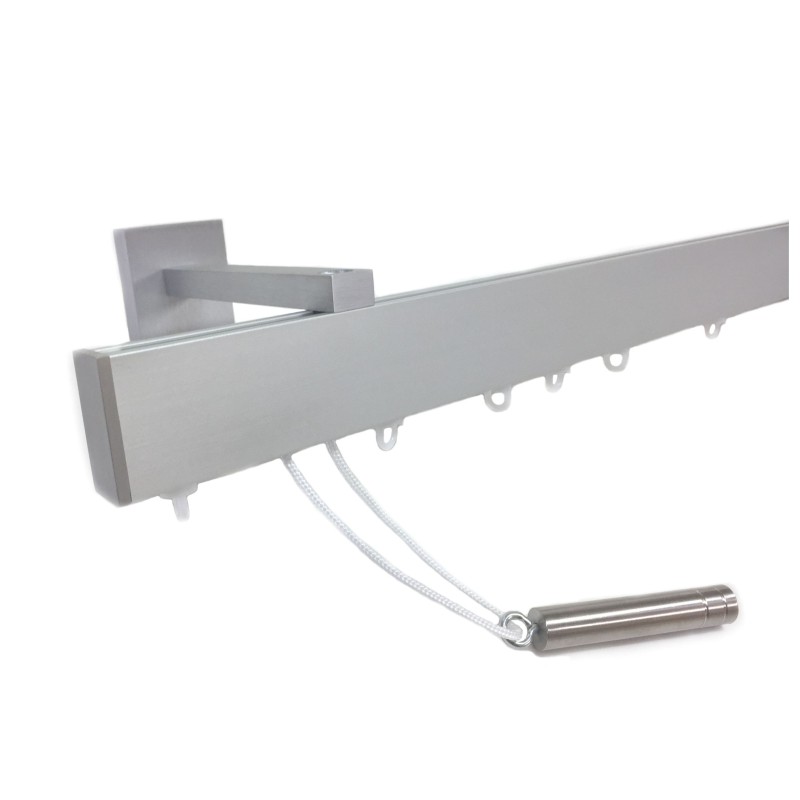 Binario per tende Minimal alluminio, scorrimento onda-wave, a parete o soffitto