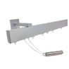 Binario per tende Minimal alluminio, sistema onda-wave, a parete o soffitto