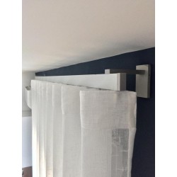 Binario per tende Minimal alluminio, sistema onda-wave, a parete o soffitto