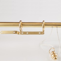 Bastone per tende in ottone con terminale Cigno