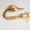 Bastone per tende in ottone con terminale Cigno
