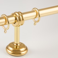 Bastone per tende in ottone con terminale Cigno